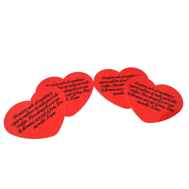 Custom Die Cut Greeting Card with Heart Shape Made of Plastic NFC & RFID Communication Interface 13.56MHz Frequency