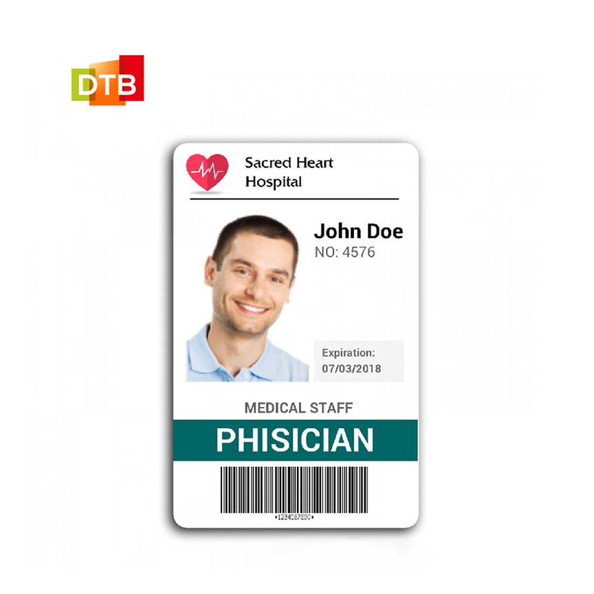 Custom Printing NTAG 213/215/216 Chip 13.56MHz RFID Plastic Badge ID Card