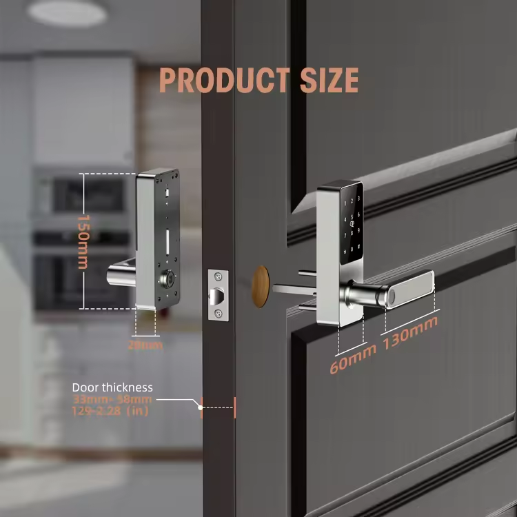 Locstar Home Security Wifi Smart Lock Stainless Topping Access Control Aluminum Sliding Controller Rfid Card Lock Ttlock Tuya
