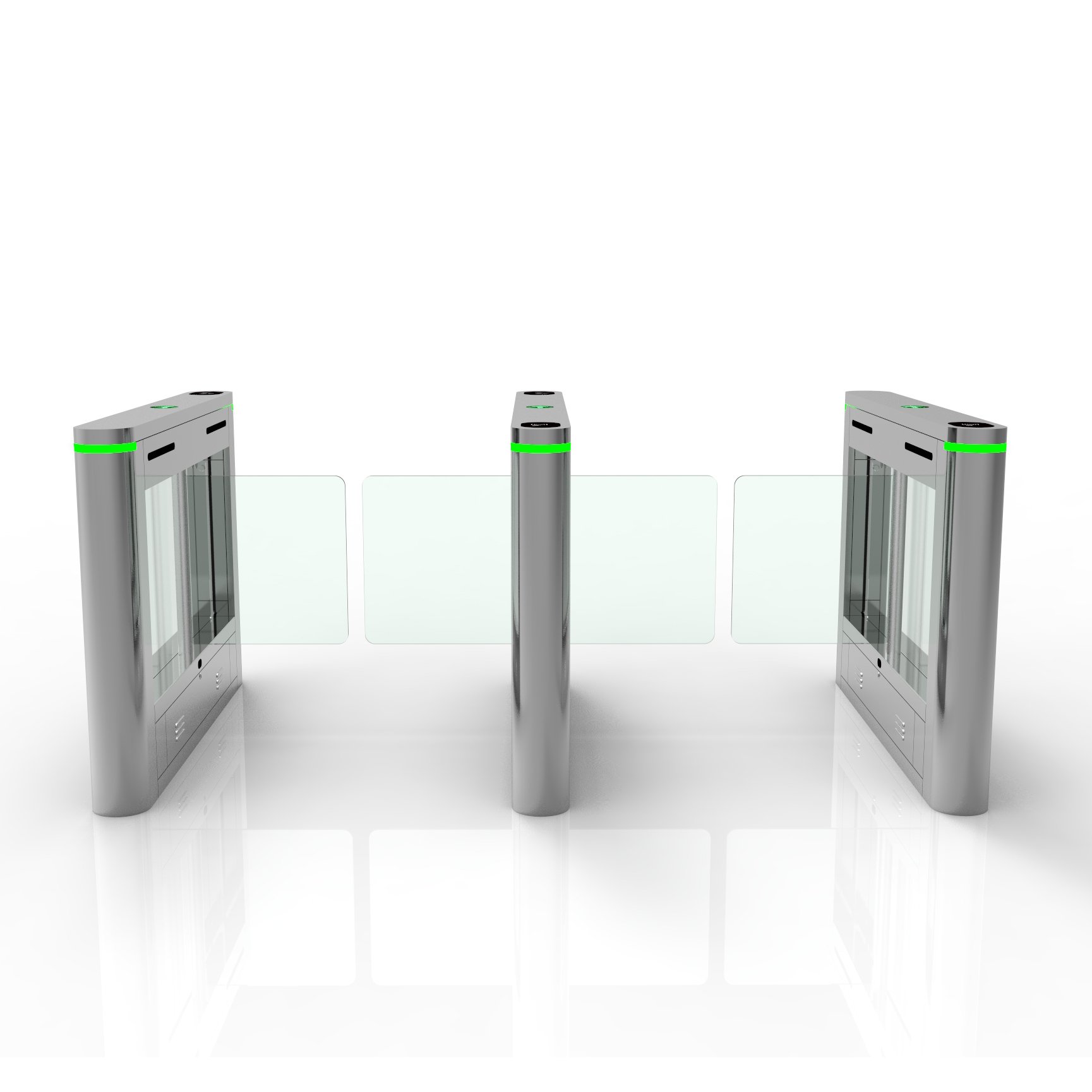 Bosiny Channel Barrier Swipe RFID Card Access Control Luxury Swing Turnstile Gate Pedestrian For Hotel Office building