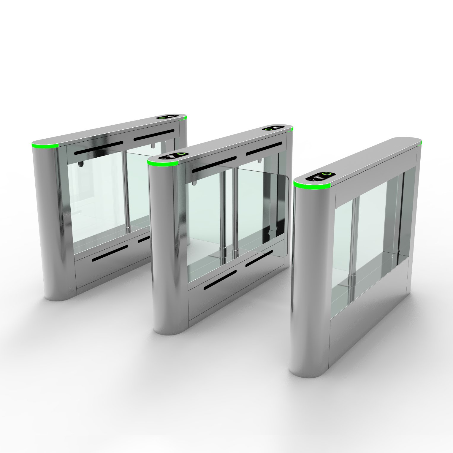 Bosiny Channel Barrier Swipe RFID Card Access Control Luxury Swing Turnstile Gate Pedestrian For Hotel Office building