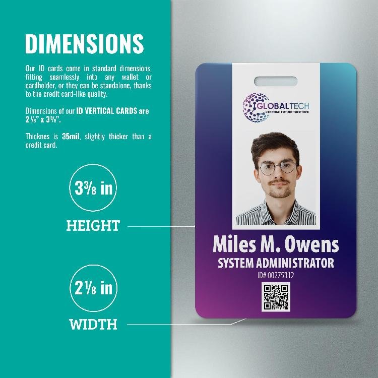 Wholesale RFID ID Badge Card Custom Printed NFC PVC Plastic Personalized Photo Identification Card With Hole Punch NFC Keychain