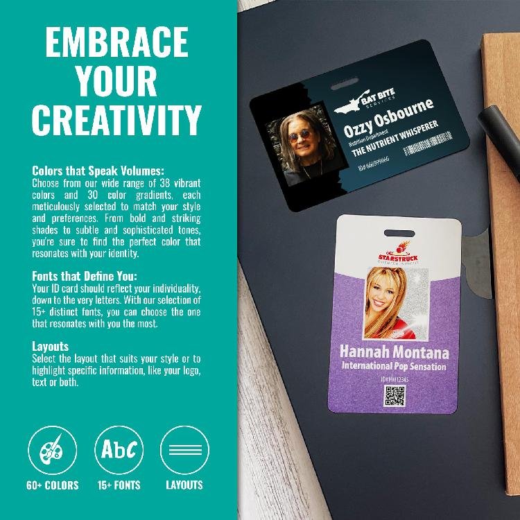 Wholesale RFID ID Badge Card Custom Printed NFC PVC Plastic Personalized Photo Identification Card With Hole Punch NFC Keychain
