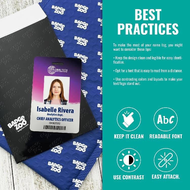 Wholesale RFID ID Badge Card Custom Printed NFC PVC Plastic Personalized Photo Identification Card With Hole Punch NFC Keychain