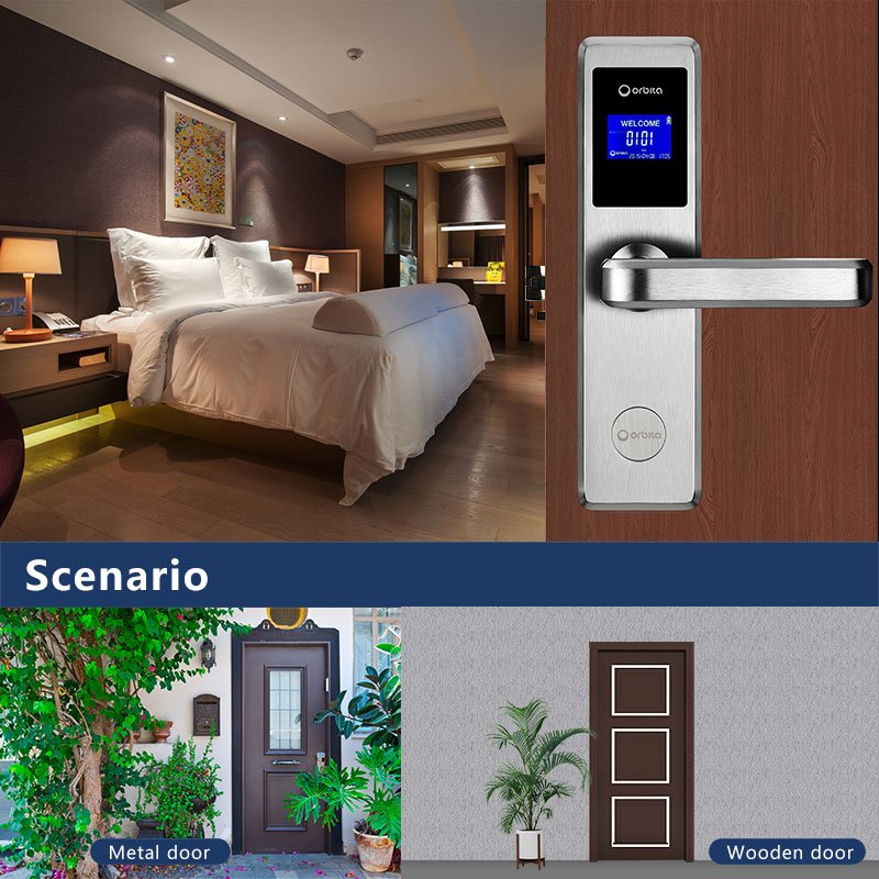 Hotel RFID Lock Security waterproof and stainless hotel lock with fine handle-durable quality