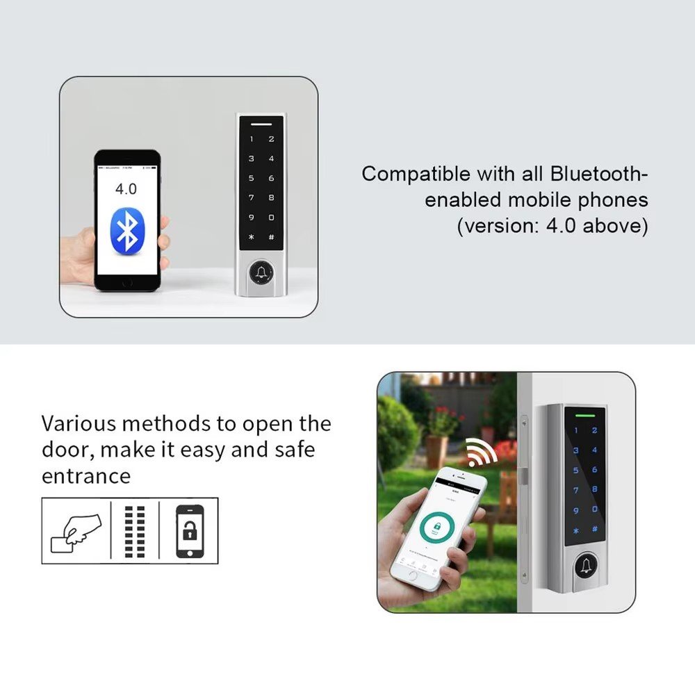 Bluetooth Tuya App Access Controller IP66 Waterproof 125Khz RFID Door Access Control for both iOS and Android