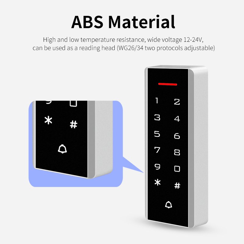 Bosiny Mini 125Khz RFID Keypad Touch Access Control System WG26 Access Controller Keyboard for Home Security