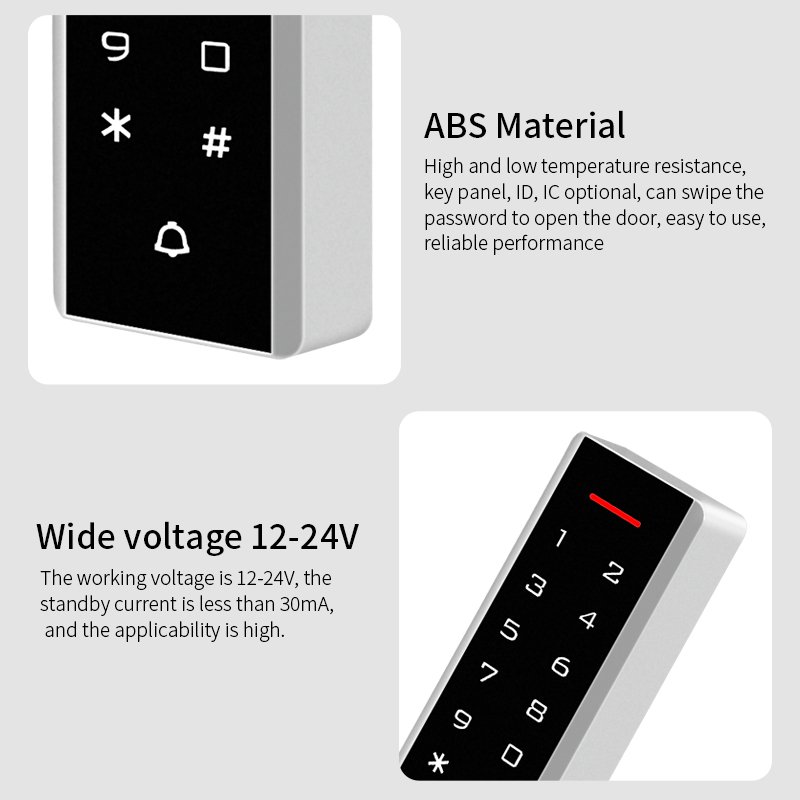 Bosiny Mini 125Khz RFID Keypad Touch Access Control System WG26 Access Controller Keyboard for Home Security