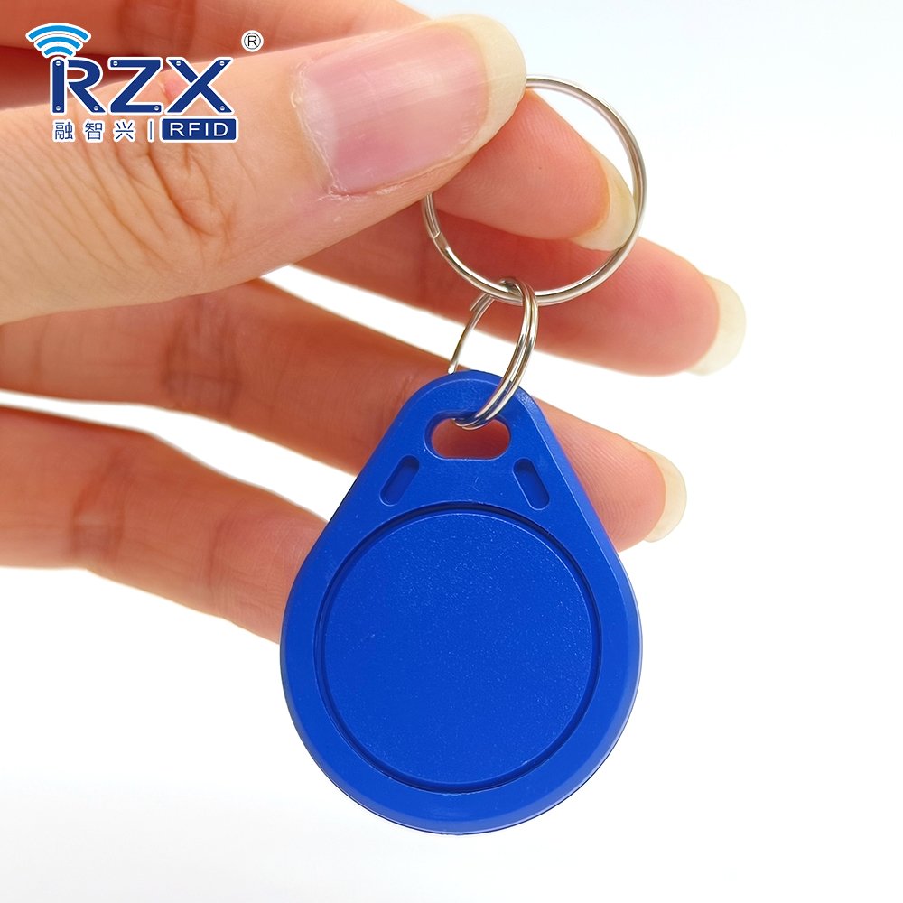 RZX Wholesale 125KHz TK4100 Blue ABS LF Keyfobs For Access Card Keychain