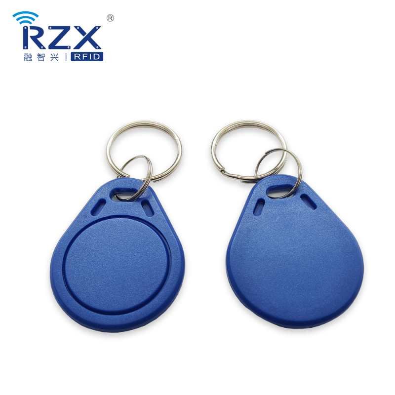 RZX Wholesale 125KHz TK4100 Blue ABS LF Keyfobs For Access Card Keychain