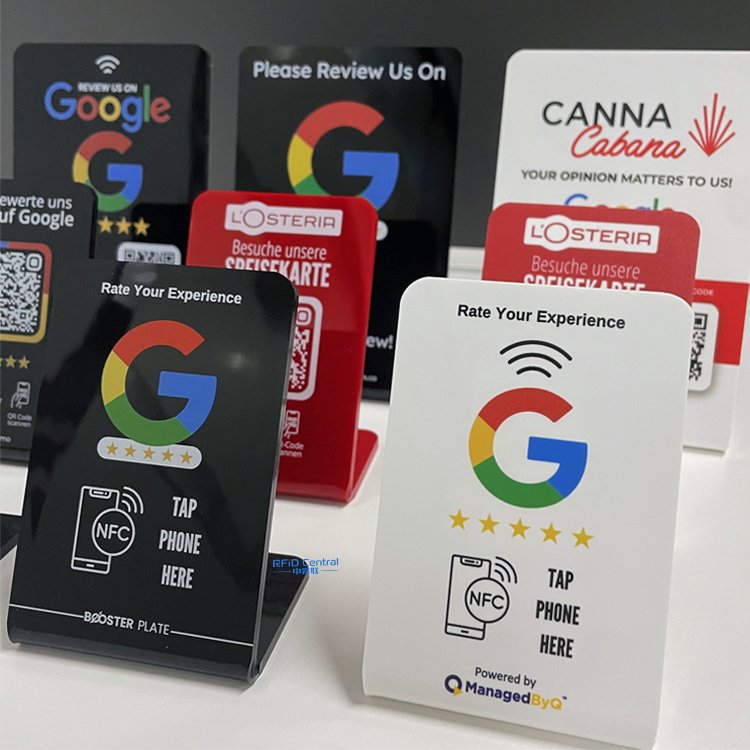 NFC Table Tap Card Acrylic NFC Stand with QR Code