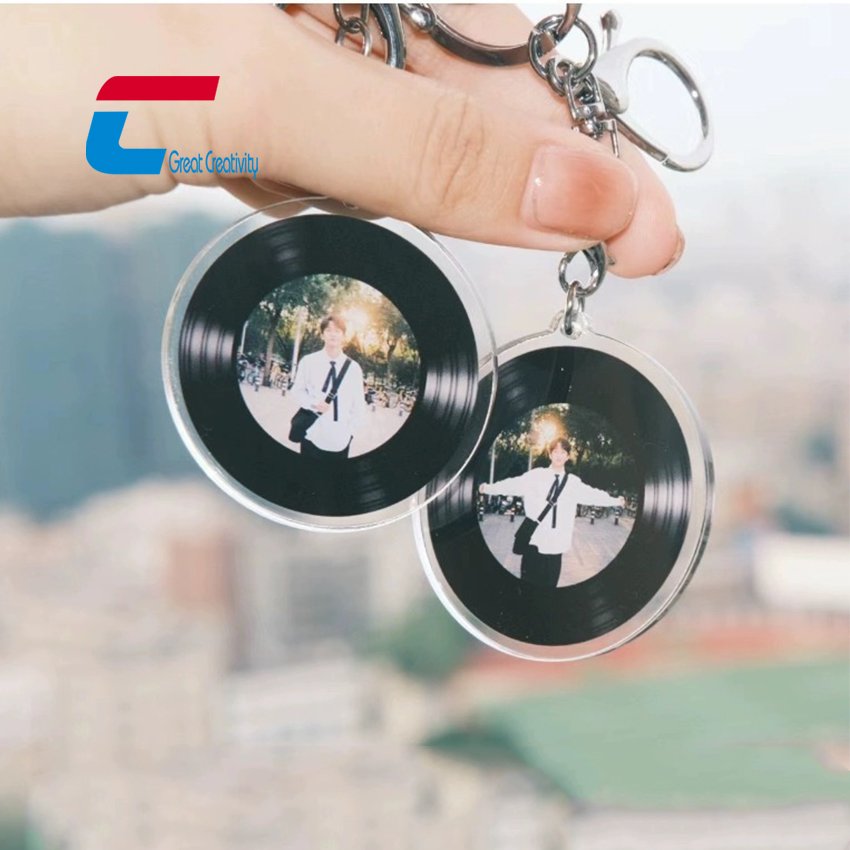 Custom nfc instagram keychain tapping pop up nfc acrylic key tag rfid social media keyring acrylic nfc