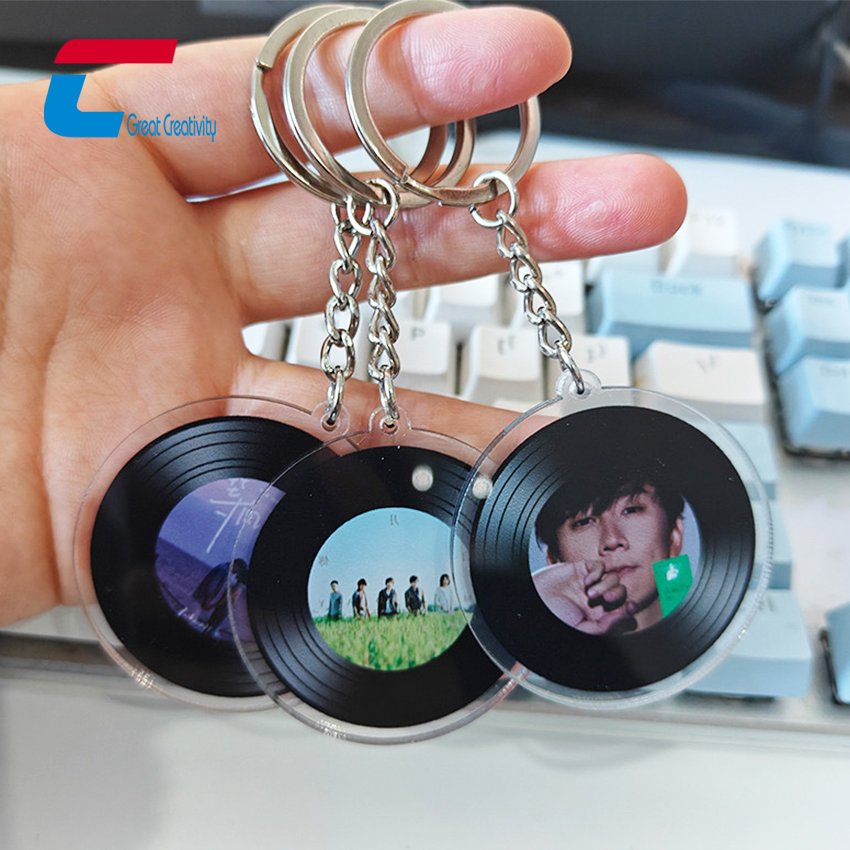 Custom nfc instagram keychain tapping pop up nfc acrylic key tag rfid social media keyring acrylic nfc