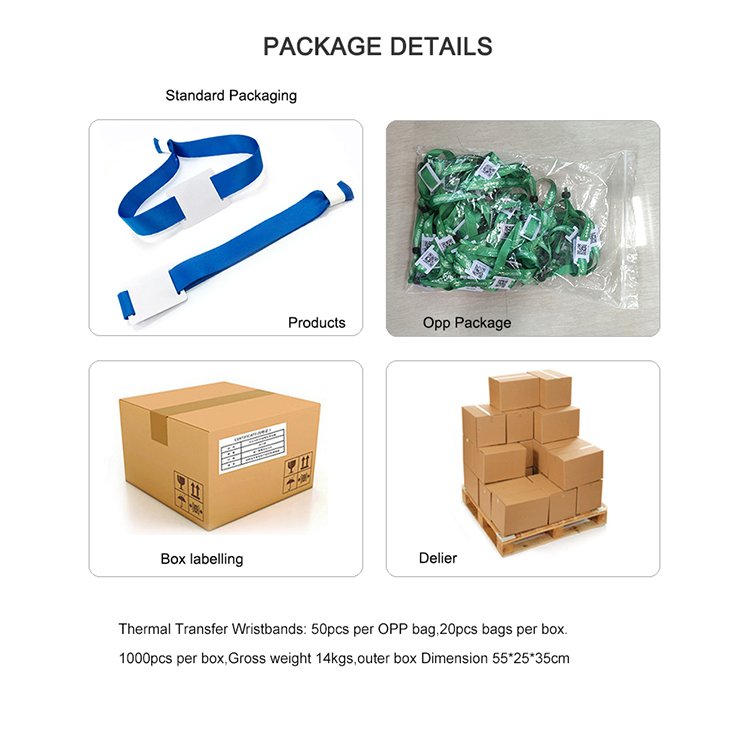 Disposable wristband rfid frequency 960 wristband rfid 125 rfid card with polyester wristband