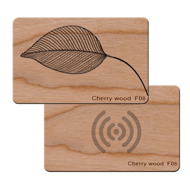 Custom LOGO Programmable 13.56mhz invitation gift keychain wooden hotel blank door key Card RFID nfc wood bamboo business cards