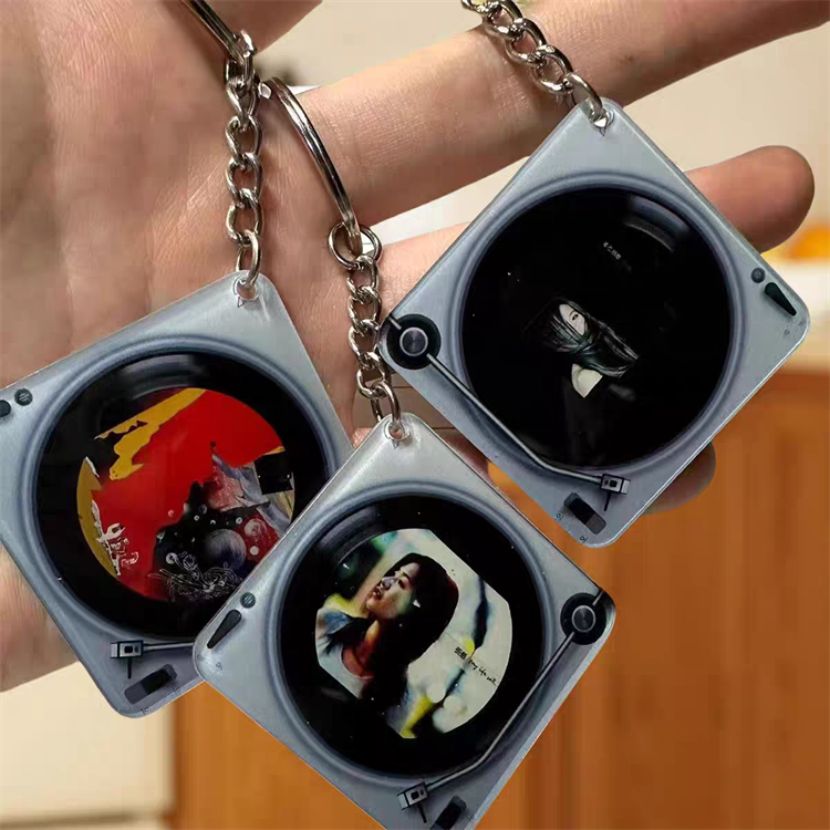 Top Quality Printed Smart Chip Embedded Tag Music Album Nfc Key Chain For Fun
