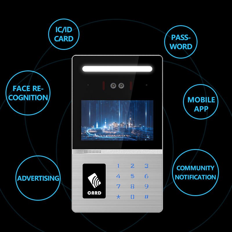 Smart ring Door phone security TCP IP video doorbell ID IC card building intercom system intercom telephone systems for hotel