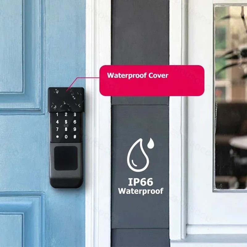 Cerradura Inteligente Outdoor access control waterproof wireless remote control TTlock tuya NFC gate yard door smart RIM lock