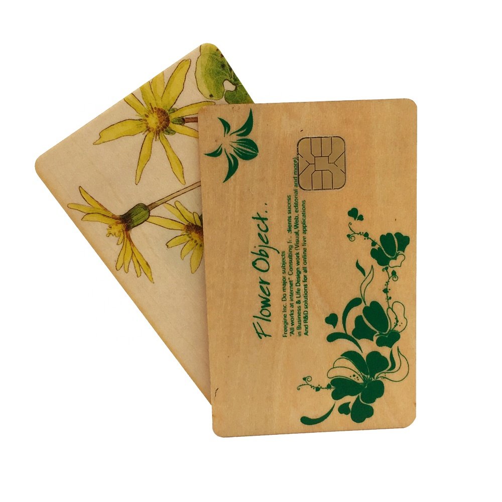 Wooden Key Cards Hotel Contactless 13.56Mhz RFID Wood Card