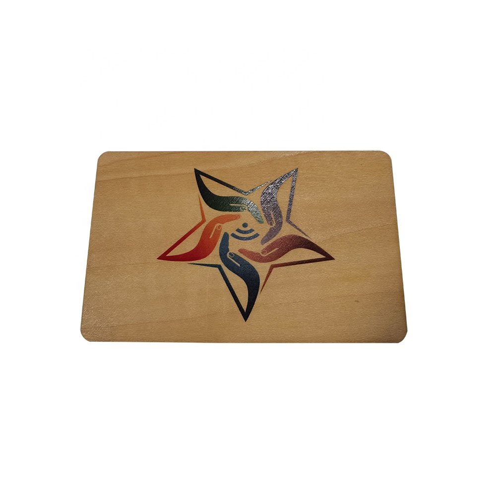 1.48mm Thickness RFID Wood Card MlFARE 1K S50 13.56mhz NFC Wooden Card