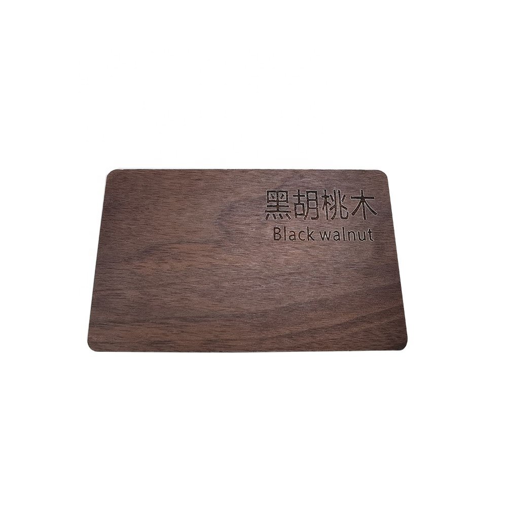 1.48mm Thickness RFID Wood Card MlFARE 1K S50 13.56mhz NFC Wooden Card
