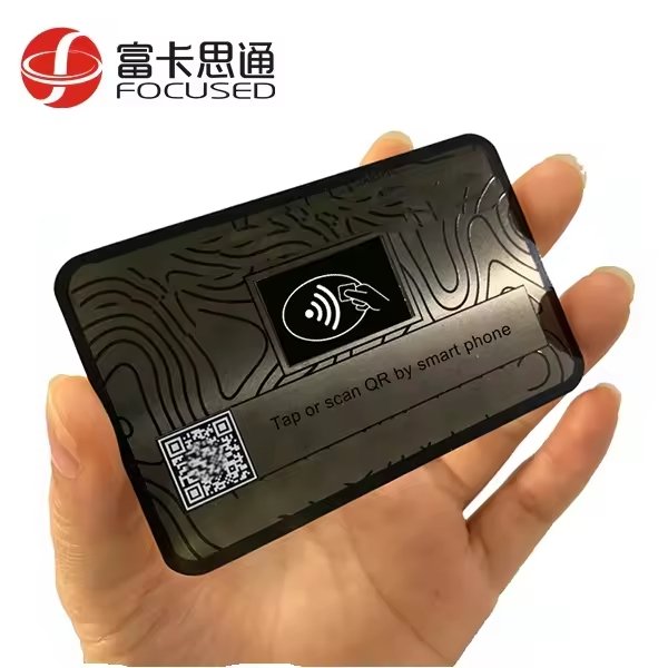 Golden Business Metal Rfid Card 85.5*54*0.84mm Nfc Metal Membership Card
