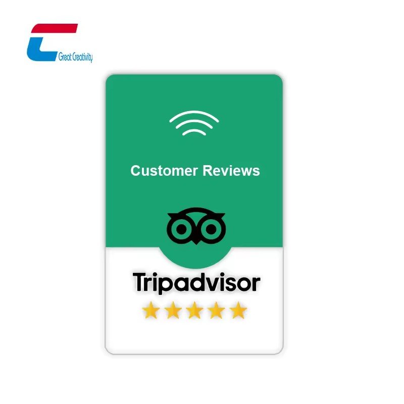 Factory TikTok Pop-up NFC Review Card Google Review PVC NFC Tap NTAG 213 Social RFID Business Cards