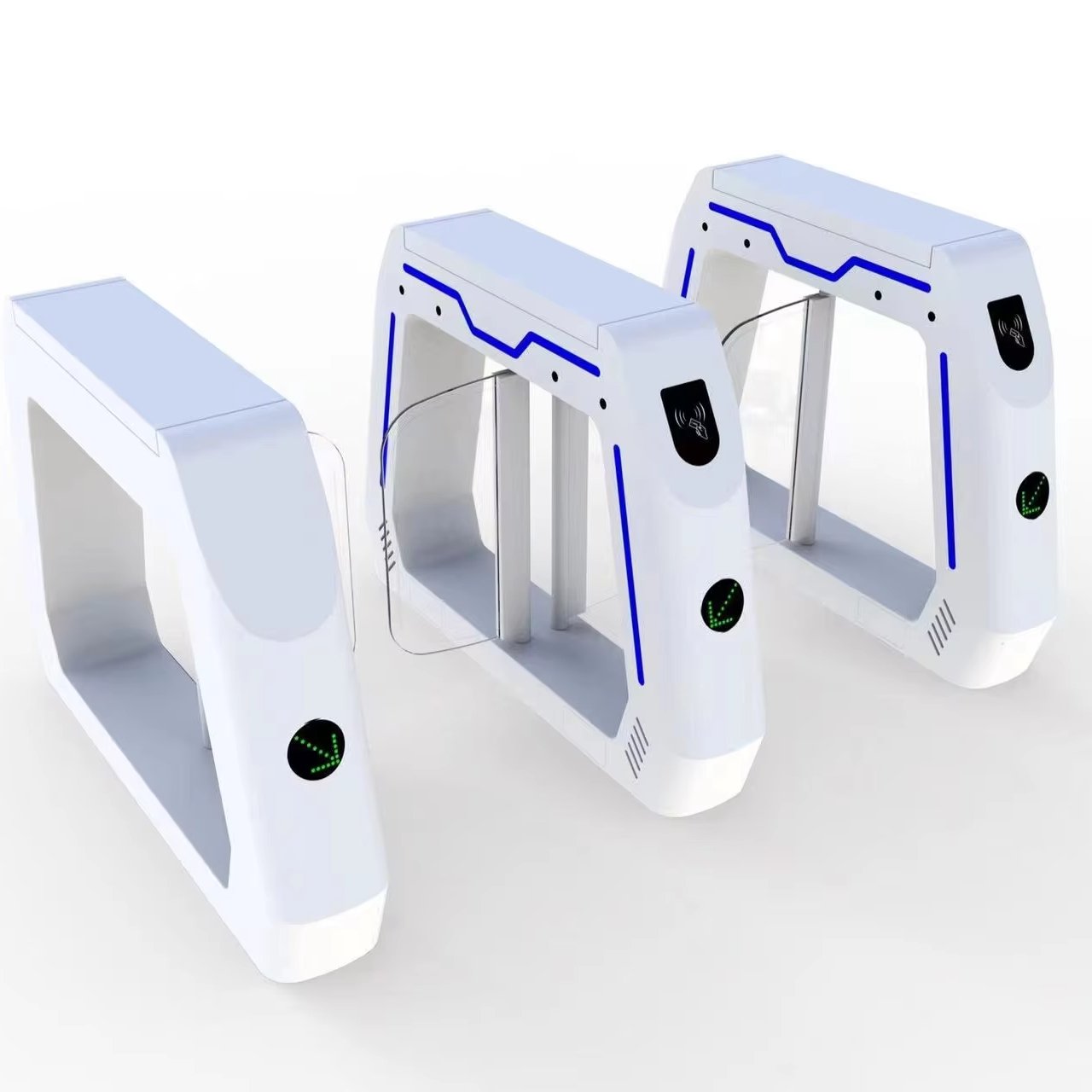 Wan Cartoon Anti Climb Coin Operated Biometric Rfid Gate Reader Passage Access Control Speed Barrier Swing Turnstile Gate