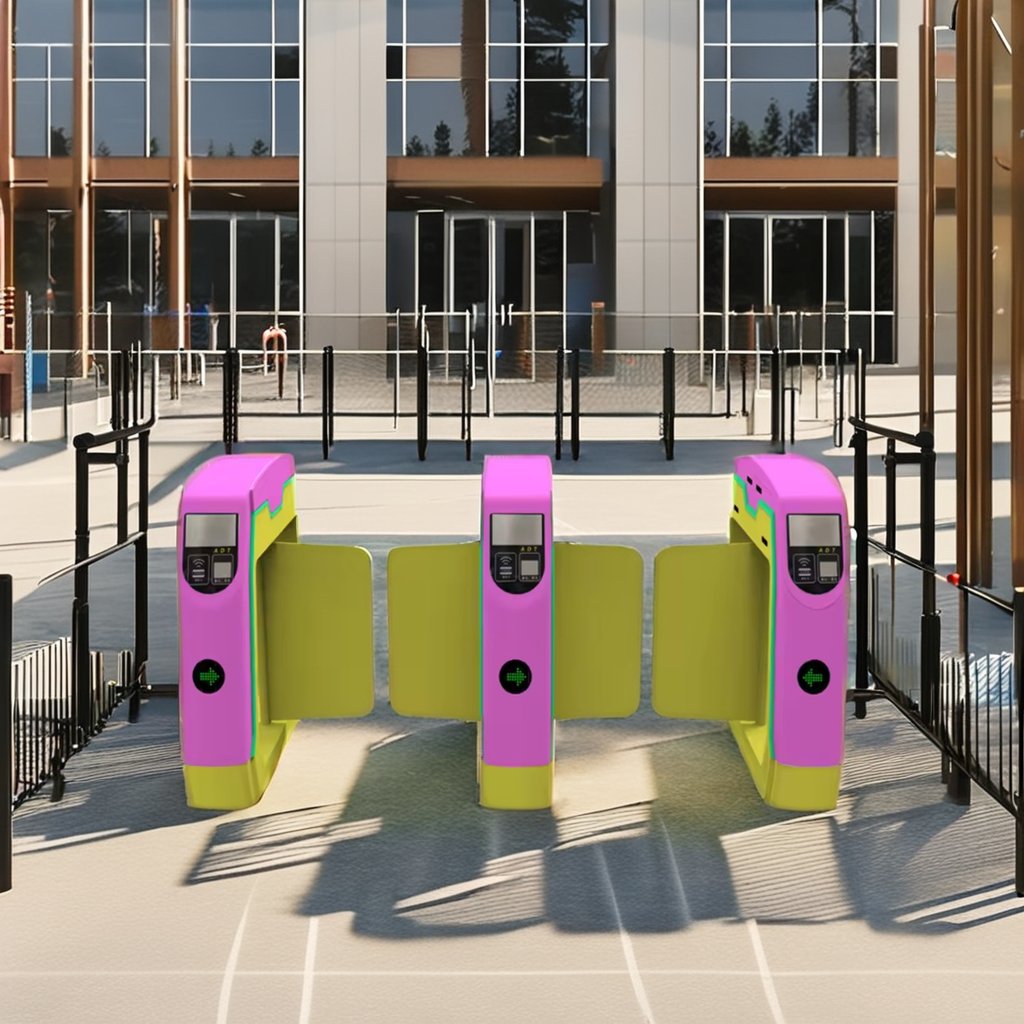 Wan Cartoon Anti Climb Coin Operated Biometric Rfid Gate Reader Passage Access Control Speed Barrier Swing Turnstile Gate