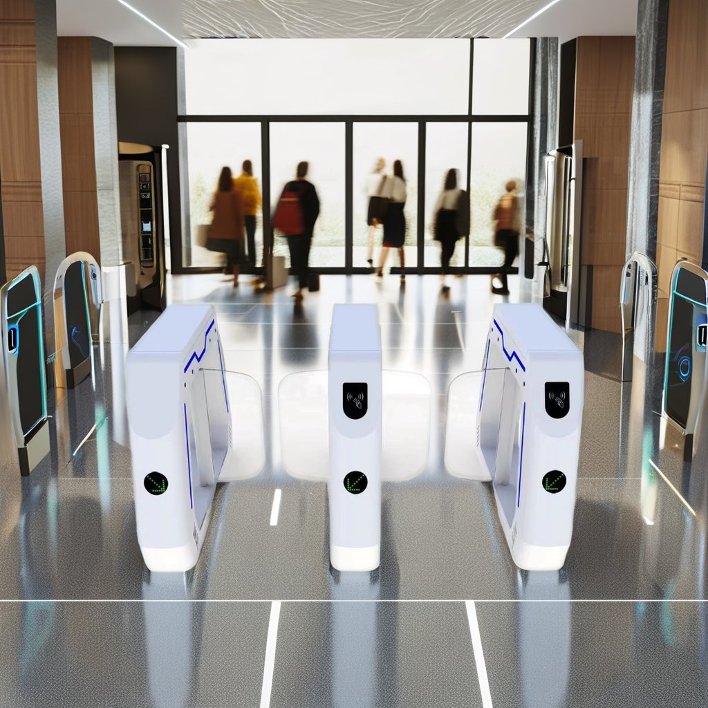 Wan Cartoon Anti Climb Coin Operated Biometric Rfid Gate Reader Passage Access Control Speed Barrier Swing Turnstile Gate