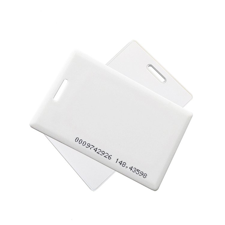 Factory price HF 13.56MHz RFID PVC Fudan F08 blank white card printable thick clamshell smart hotel key card for access control