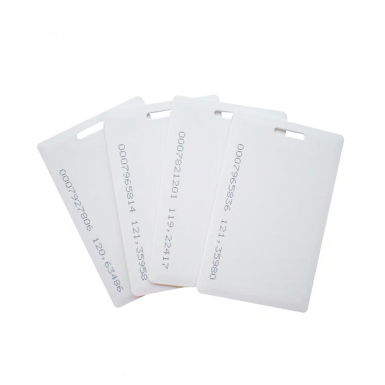 Factory price HF 13.56MHz RFID PVC Fudan F08 blank white card printable thick clamshell smart hotel key card for access control