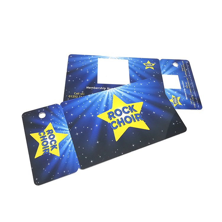 Customizable 4-in-1 Plastic Combo Card 3-Up VIP Membership Snap off Magnetic Stripe Card