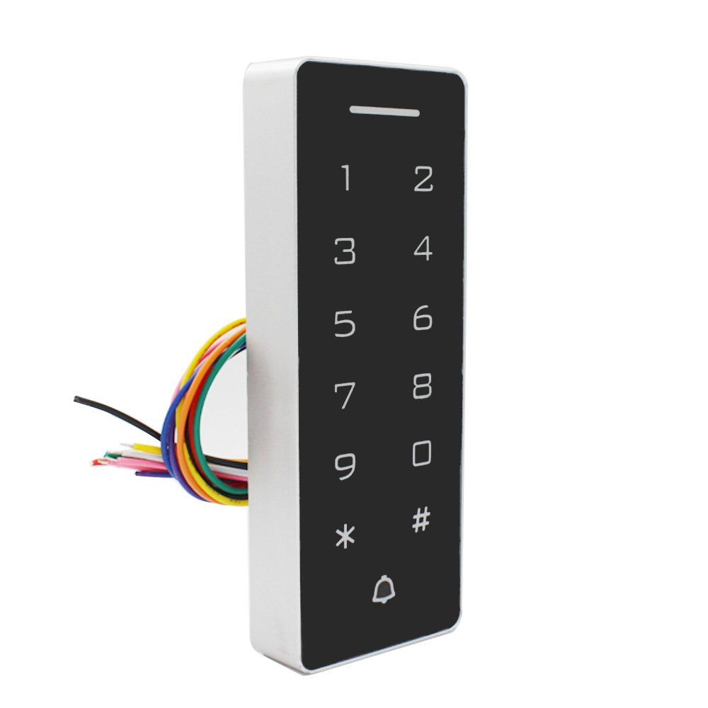 Standalone Backlight Touch Access Control Keypad 125khz 13.56Mhz RFID Proximity Wiegand 26 Access Control Card Reader 2000 Users