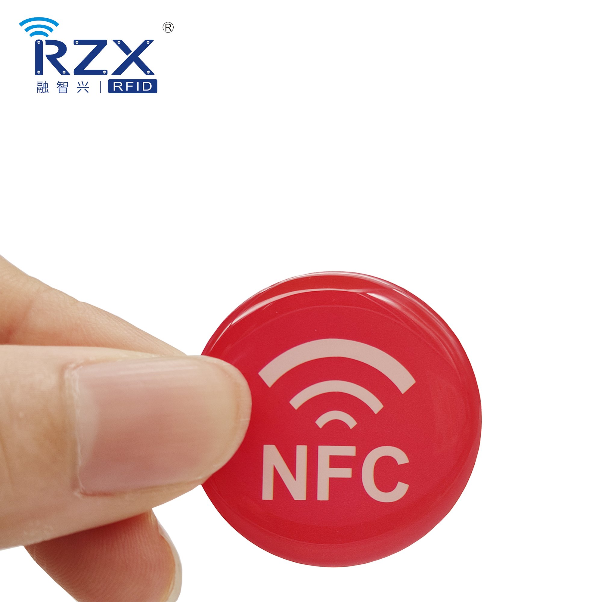 Custom metal resistant RFID NFC Epoxy Tag Sticker for Google Review Table Menu and Social Media Sharing