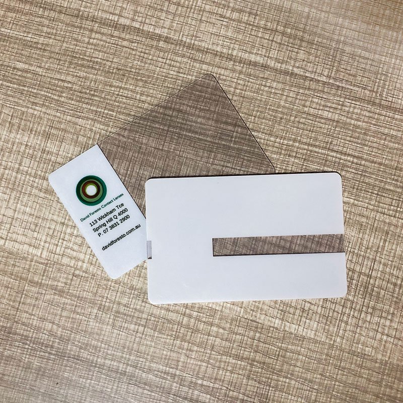 Professional Custom CR80 White Blank PVC Plastic ID Card With Transparent Window
