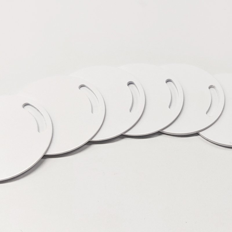 Free Sample PVC/PET Rfid LF 125Mhz card Rfid punch holes Round Coin tag for access control