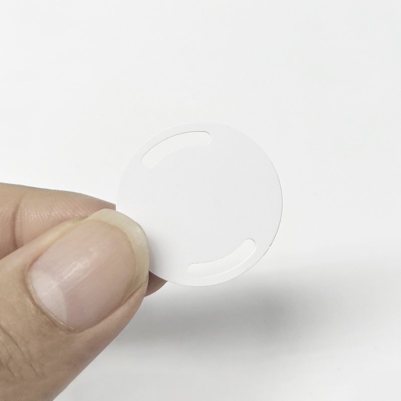 Free Sample PVC/PET Rfid LF 125Mhz card Rfid punch holes Round Coin tag for access control
