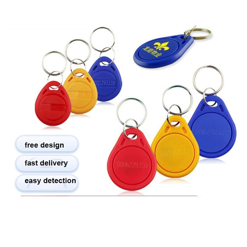 wholesale FM11RF08 F08 M1 Chip Read/write 13.56mhz ABS material rfid ic card, ic keyfob, rfid keychain for access control