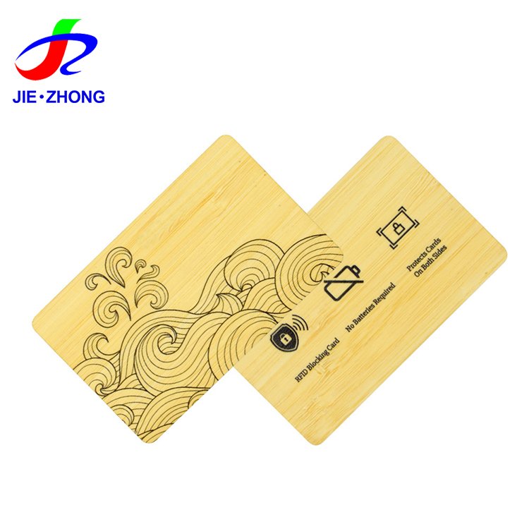 ECO Friendly Laser Engraved RFID NFC Blank Basswood/Bamboo/Maple Wooden Visiting Card