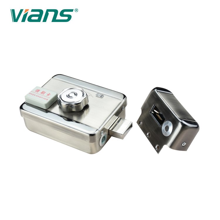 Door Security Access Electric Door Lock With Swiping Card Single Cylinder