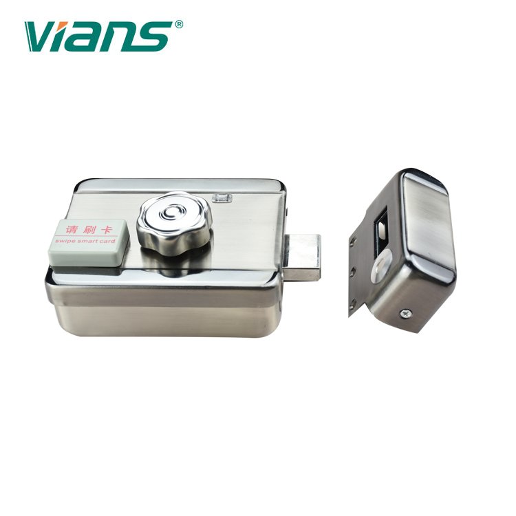 Door Security Access Electric Door Lock With Swiping Card Single Cylinder