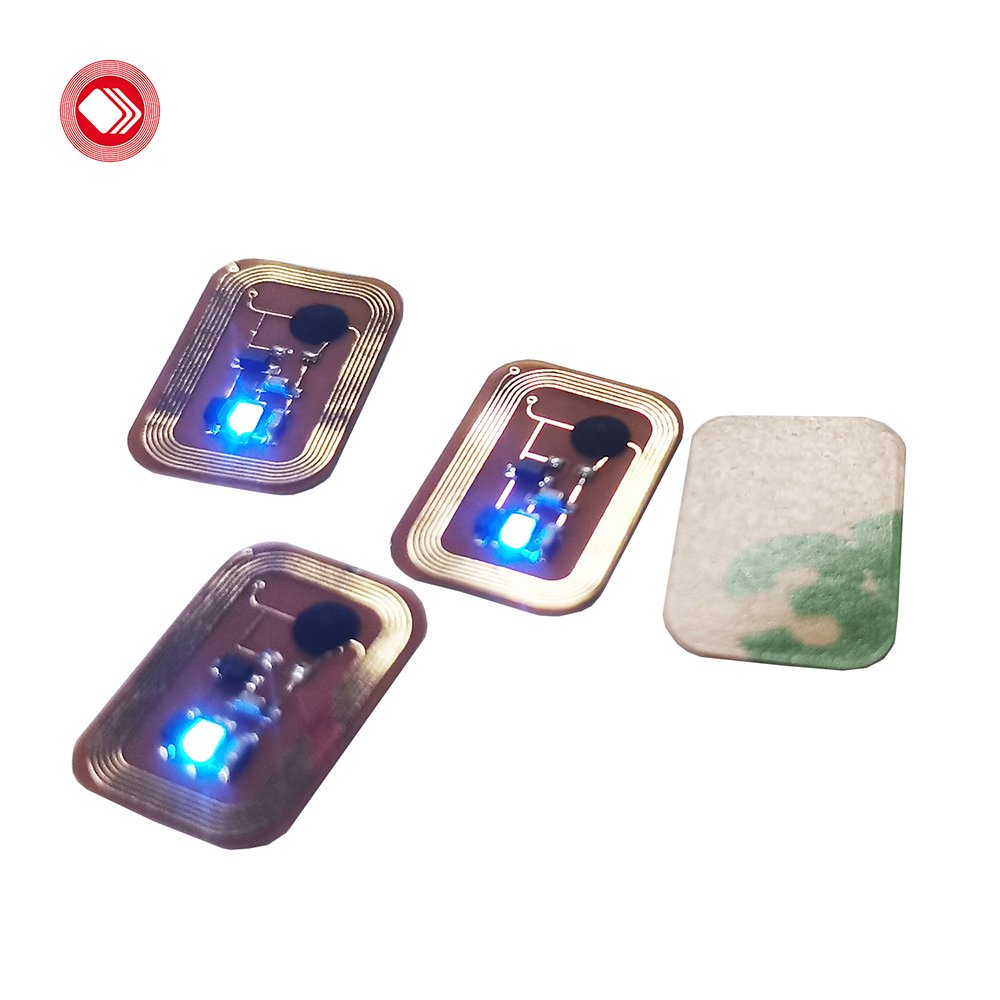 Zhongyuanda RFID Smart NFC Nail Sticker 213 Chip Access Control Card Phone Led Light FPC NFC Nail sticker