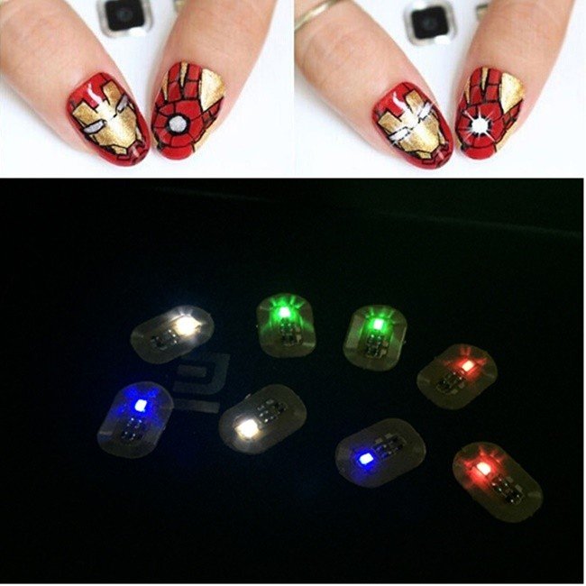 Zhongyuanda RFID Smart NFC Nail Sticker 213 Chip Access Control Card Phone Led Light FPC NFC Nail sticker