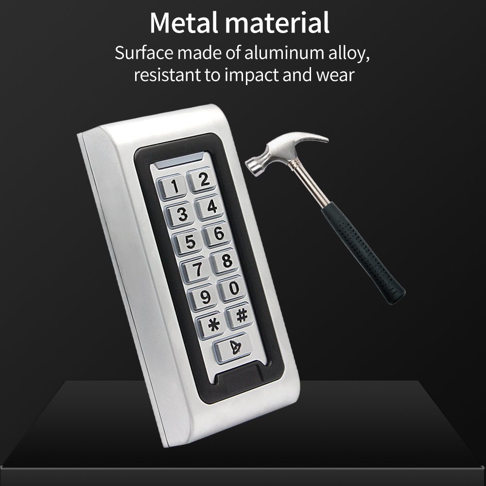 Smart Home Aluminum IP68 Waterproof Standalone RFID Access Control Keypad with Wifi Tuya APP Access controller 2000User