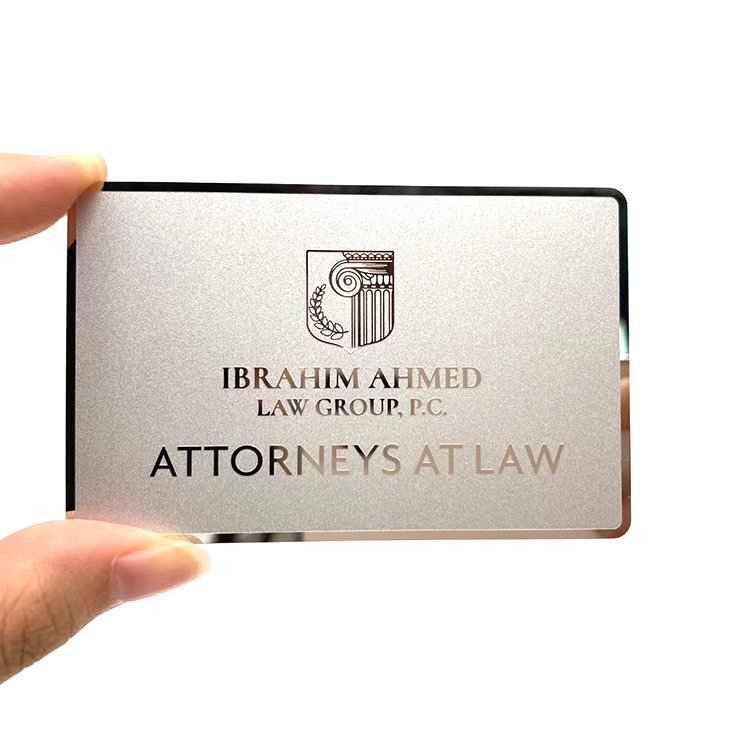Custom NFC Business Cards RFID smart vip cards nfc metal business card with pouch