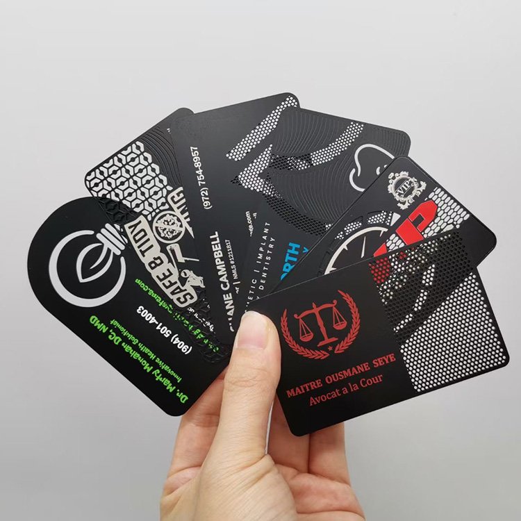 Custom NFC Business Cards RFID smart vip cards nfc metal business card with pouch
