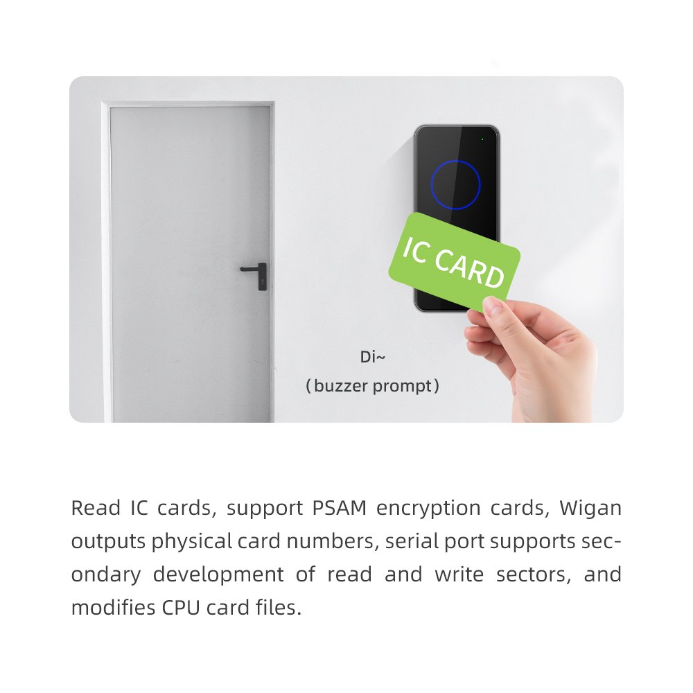 CR09 COOLCODE supports two output modes: Wiegand and RS485. It supports PSAM card verification and is installed in an 86box way.