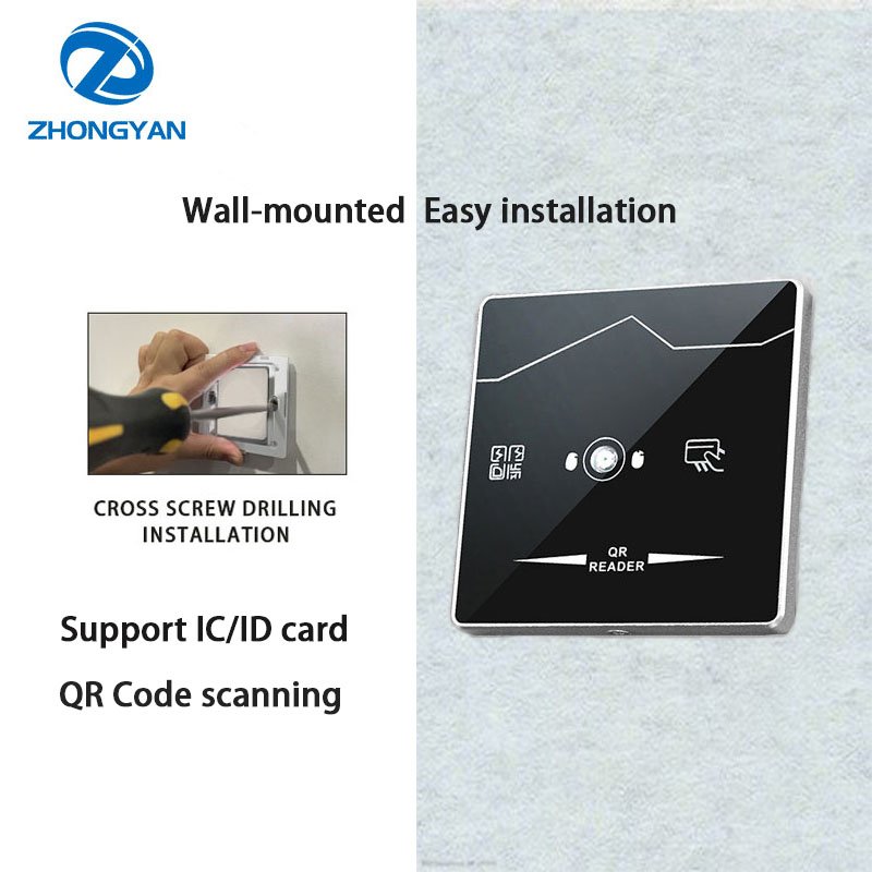 Support Bluetooth OEM NFC 13.56Mhz IC QR Code Reader RFID RS232 RS485 UART Interface QR Code Access Control Reader