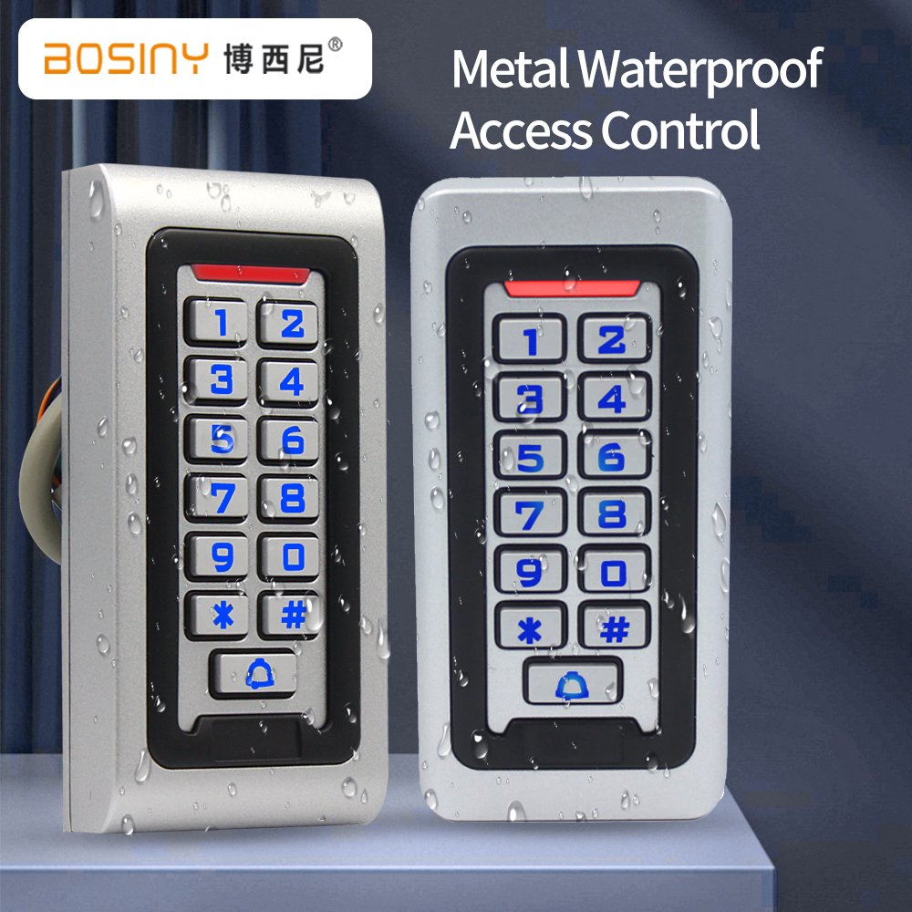 Outdoor RFID Access Controller Zinc Metal Keypad Card Reader IP67 Waterproof 125KHz 10pcs Keyfob for Door Access Control System